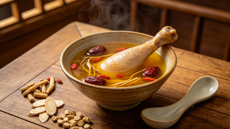 Ultimi casi aziendali Sopa di pollo a base di erbe