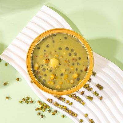 Buon prezzo Desserto di Sago a base di fagioli Pandan Mung Soup dolce rinfrescante a base vegetale per disintossicazione, raffreddamento intestinale, salute e dieta vegana in linea