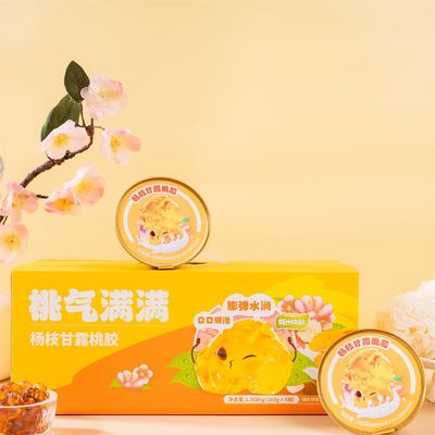 Buon prezzo ODM Mango Pomelo Sago Bianco di Neve Fungo Pesca Gomma Dessert Scatola regalo portatile in linea