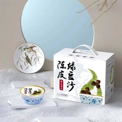 Buon prezzo Cantonese Chenpi Green Mung Bean Paste Dessert Scatola regalo 168g in linea