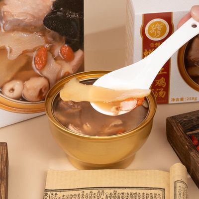 Buon prezzo Zuppa di pollo al Harbal istantaneo Migliora l' immunità Aiuti al sonno Nutrizione familiare Supplementi per la salute del fegato in linea