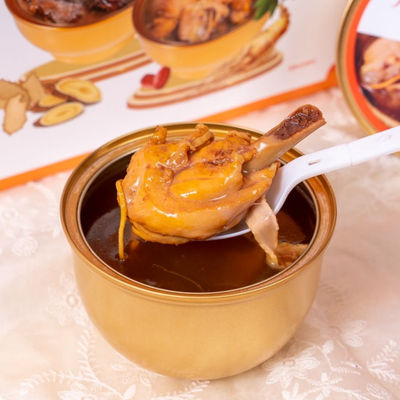 Buon prezzo Zuppa istantanea favorevole alla pigrizia Delicious Ginseng Medicinal Soup 5 minuti auto riscaldamento e pronto a mangiare Zuppa nutrizionale a bassa purina in linea