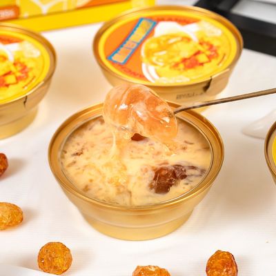 Buon prezzo Bevanda a base di erbe di gomma di pesca con mango e pomello 168g Pronta per mangiare Nutritiva gelatina di bellezza Supporta l'equilibrio dell'umidità e il benessere quotidiano Dessert funzionale a base di piante in linea