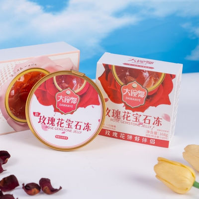 Buon prezzo Rose Herbal Jelly Dessert 168g Alimenti funzionali a base vegetale Supporta la salute della pelle e il benessere femminile Pronto a mangiare Snack a basso contenuto di zucchero Clean Label in linea