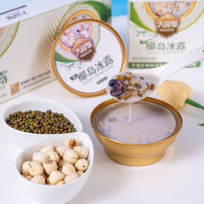 Buon prezzo Clean Label Cooling Coconut Qingbuliang Desserto asiatico a base vegetale con latte e cereali di coccoDesserto freddo pronto a mangiare in linea