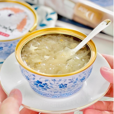 Buon prezzo Golden Osmanthus Tremella Dessert Collagene a base di erbe Vegan Nutritivo Pronto a mangiare Cibo funzionale Benessere tradizionale cinese in linea