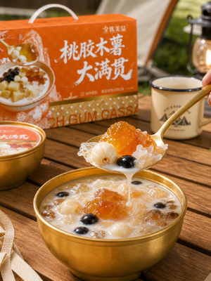 Buon prezzo Gamma di pesche di prima qualità Tapioca Full Bowl Dessert Vegan Senza additivi Nutritivo Pronto a mangiare in linea