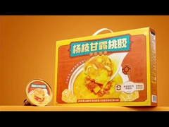 Pronto per mangiare Mango Pomelo Sago con dessert alla gomma di pesca, dessert vegano, a base vegetale, nutriente per la pelle